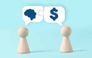Planner talking about money as numbers while clients talks about feelings