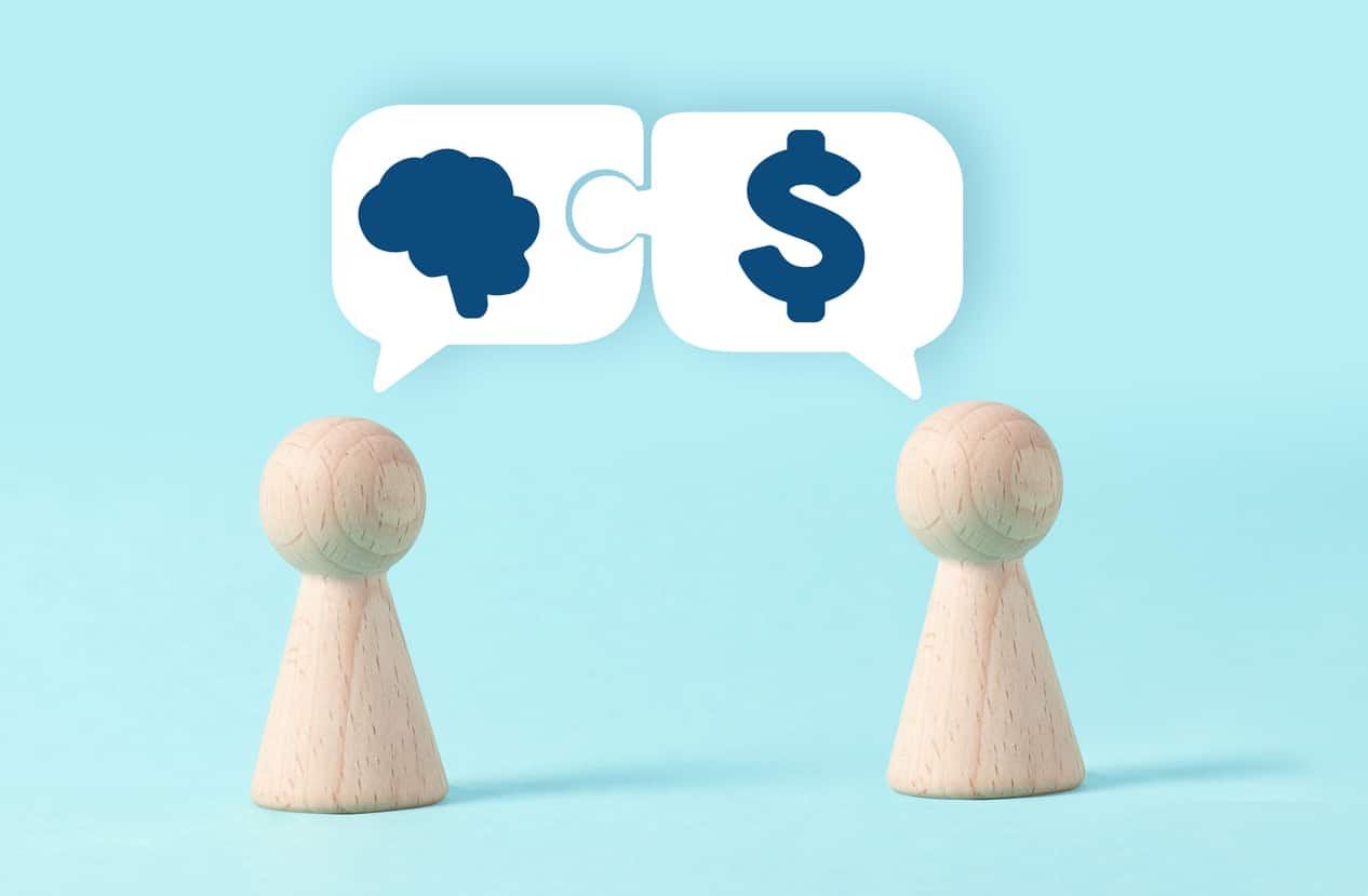 Planner talking about money as numbers while clients talks about feelings